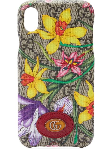 gucci flower iphone xr case|Gucci print iPhone XR case.